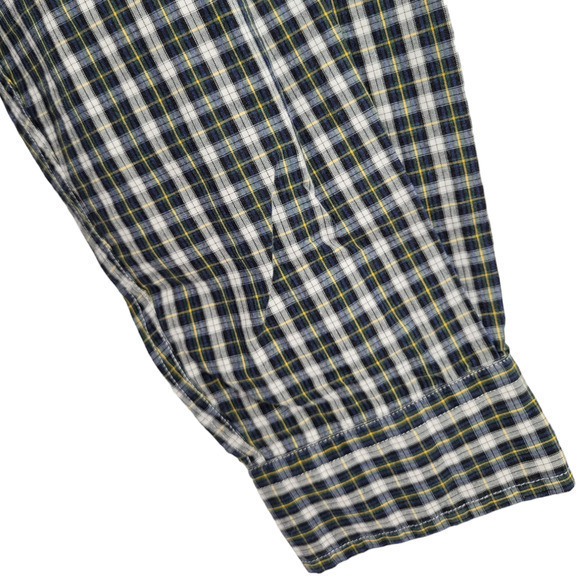 HPTommy Hilfiger Green Plaid Long Sleeve Button Up Vintage Men's Shirt Top - Picture 9 of 15